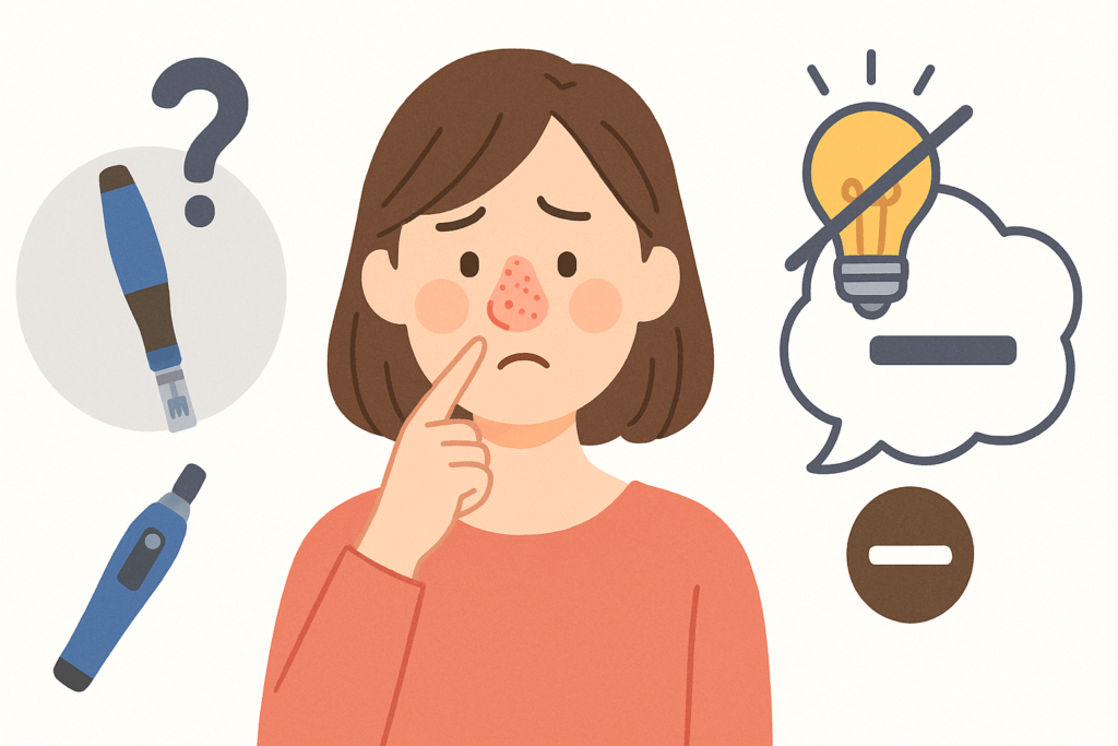 いちご鼻にダーマペンの効果を感じられない理由と対処法